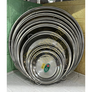 Bơ inox , Khay tròn inox Đa Kích Thướt DH