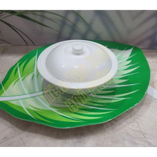 Liễn Cơm / Bát Cơm Nắp Sứ Trắng Trơn Minh Châu