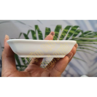 Dĩa Chấm Sứ Trắng 2 Ngăn  Minh Châu