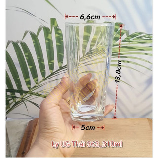Bộ 06 Ly Vuông Cao Thuỷ Tinh UG 363 310ml Thái Lan