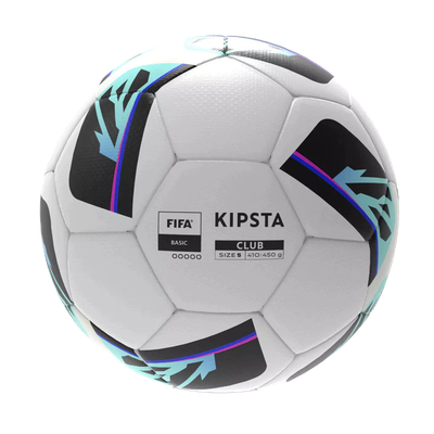 Quả bóng đá trẻ em cỡ 5 chuẩn FIFA Hybrid Light trắng/đen/xanh lục DECATHLON Kipsta 8790037