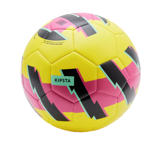 Quả bóng đá learning ball cỡ 5 vàng/hồng Decathlon KIPSTA mã 8753538