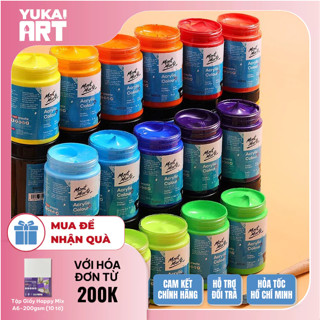 [Hỏa tốc HCM] Màu Acrylic Mont Marte Signature 300ml vẽ giày, áo,vẽ vải, tường, gốm sứ mọi chất liệu