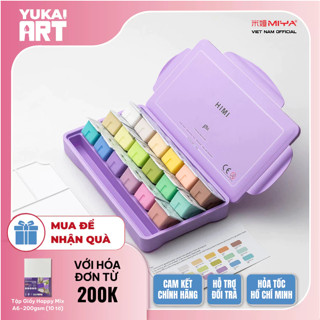   Hỏa tốc HCM   NEW  Bộ Màu Gouache Himi Dạng Thạch Tông Màu Pastel 18 Màu 