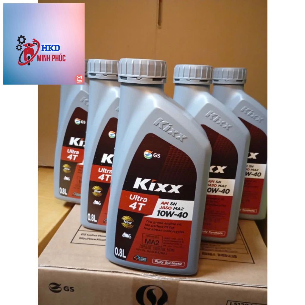 (SỐ 10W40 SN) COMBO 5 chai Dầu Nhớt xe số Kixx Ultra 10w40 4T Fully Synthetic tổng hợp nhập khẩu