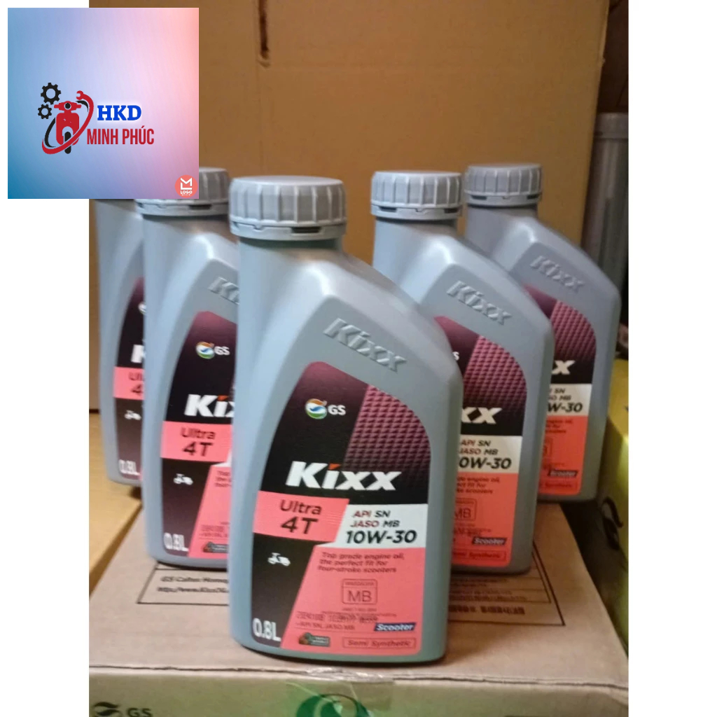 ( Combo 5 chai ga 10w30) Dầu Nhớt bán tổng hợp cho xe tay ga Kixx Ultra Scooter 10W30 800ml