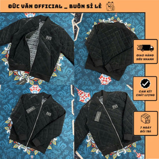  Áo Khoác Phao Trám Trần Bông D.G Thêu Logo Tràn Thân Lót Vân Siêu Nét_Áo Phao Trám Bomber Chất Gió Nhung Lì Dày Dặn 3Lớp 