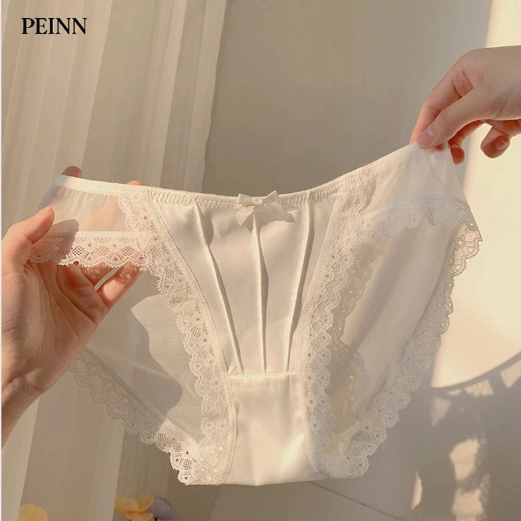 Quần lót ren su lưới phối nơ gợi cảm QLS55
