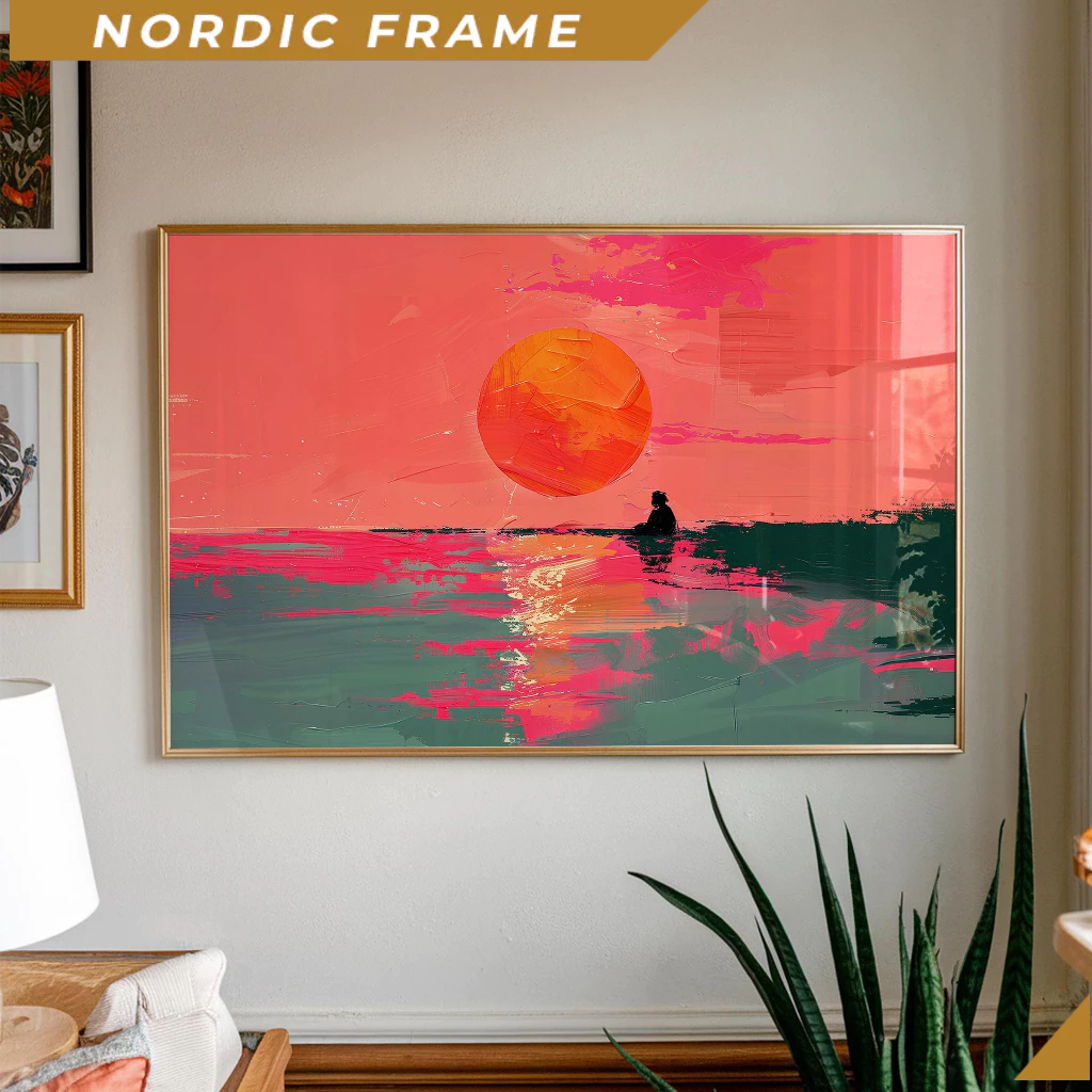 Tranh treo tường,Verano Poster, Orange Wall Art, Dopamine Decor, Bedroom Wall Art, Summer House Deco