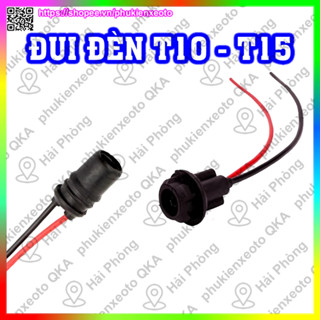 Đui đèn T10, chân đèn T10, cắm demi lắp mặt đồng hồ, xi nhan, biển số, đèn trần DC 12v-24v