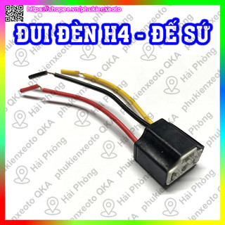  Đui cho bóng chân đèn H4 lắp đèn pha đèn xương mù xi nhan xe máy ô tô DC 12v-24v 