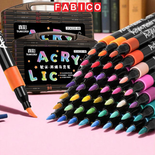 Bộ Bút Sơn Màu Acrylic Maker Truecolor Thân Bút Mảnh 24/36/48/60 Màu Hộp Nhựa Vẽ Được Trên Mọi Chất Liệu ZCA220