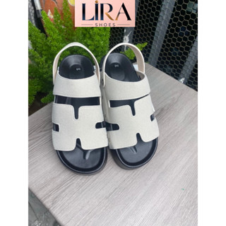  Dép sandal nữ chữ H da lộn thời trang mẫu mới 2025 - Lirashoes 