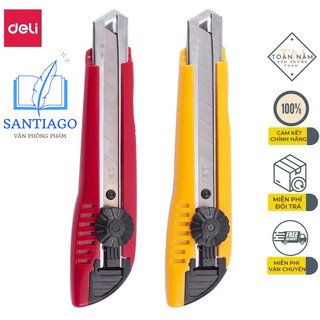 Dao rọc giấy Deli 2043 - 18mm (Có núm xoay) - Lưỡi dao to thay thế 2011