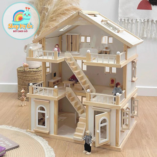 VILLA TOYS - Nhà búp bê bằng gỗ cho bé  Cao 72cm  | Doll House | SHOP ME OC 