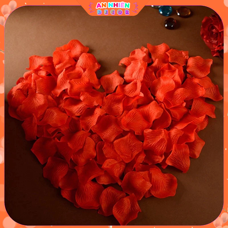 100 Cánh Hoa Hồng Đủ Màu bằng Vải màu Đỏ, hồng, trắng, Xanh, Tím Trang trí Phòng Cưới, Tân Hôn, Tỏ Tình Siêu Đẹp