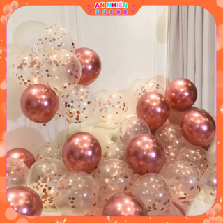 Combo Mix 50 bóng Crom Sequyn kim tuyến, bóng lồng trang trí sinh nhật, thôi nôi, trang trí cưới hỏi đẹp BB6