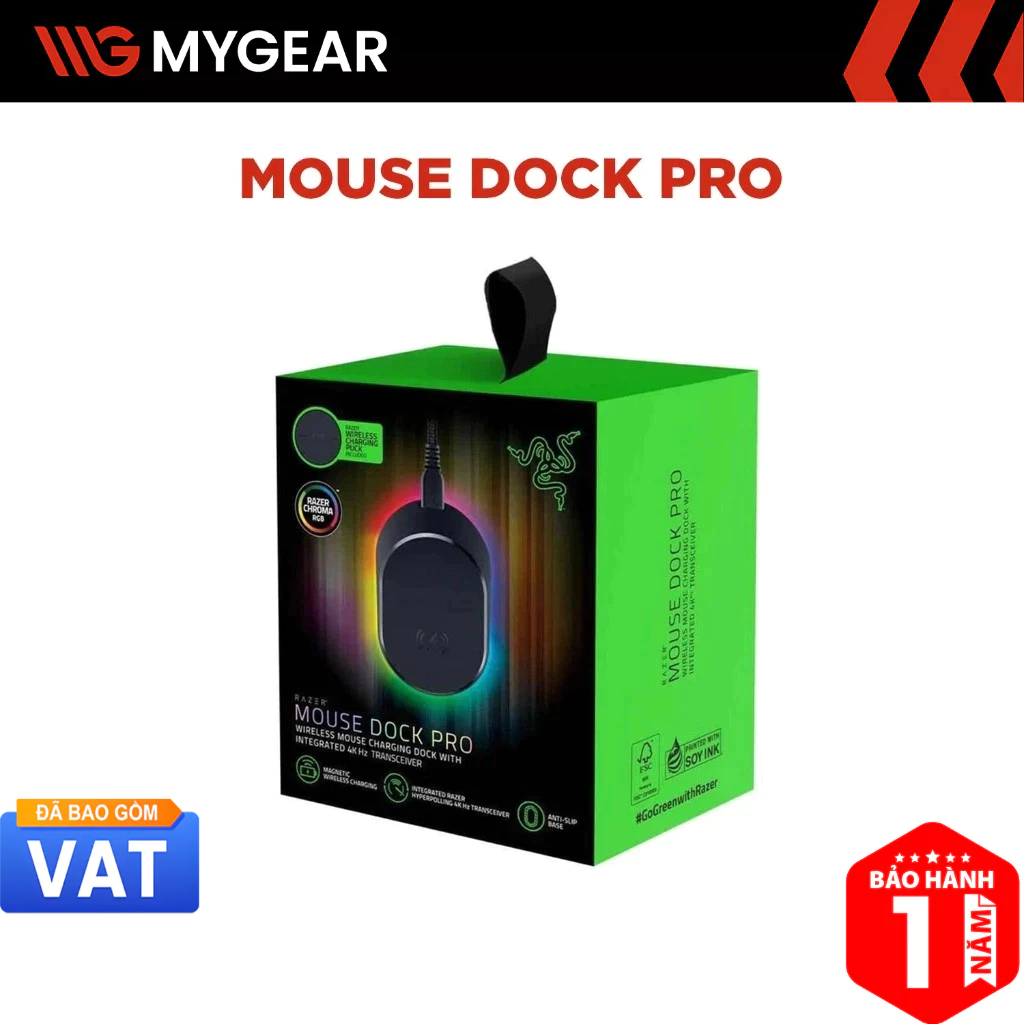 Dock sạc chuột không dây Razer Mouse Dock Pro 8K Polling Rate