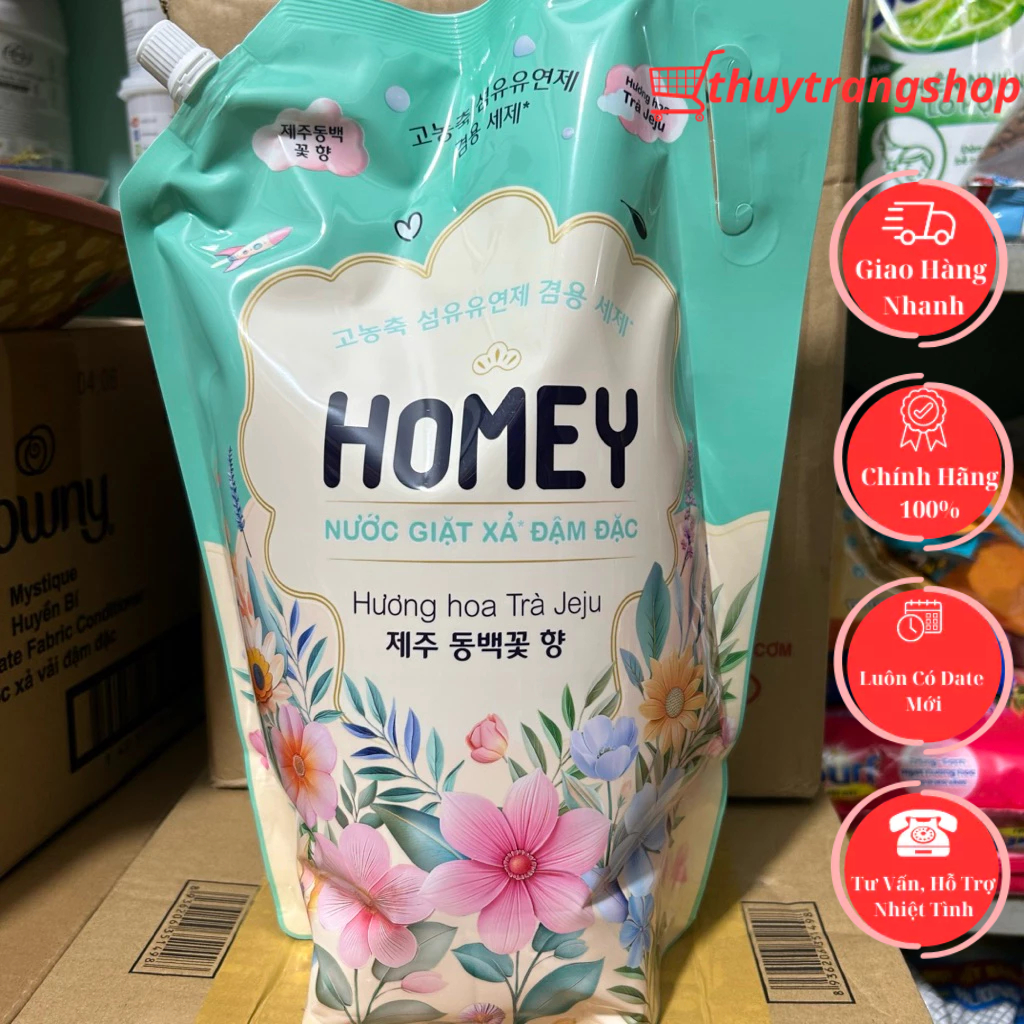 Nước Giặt Xả Đậm Đặc HOMEY Gói 3,4 Kg