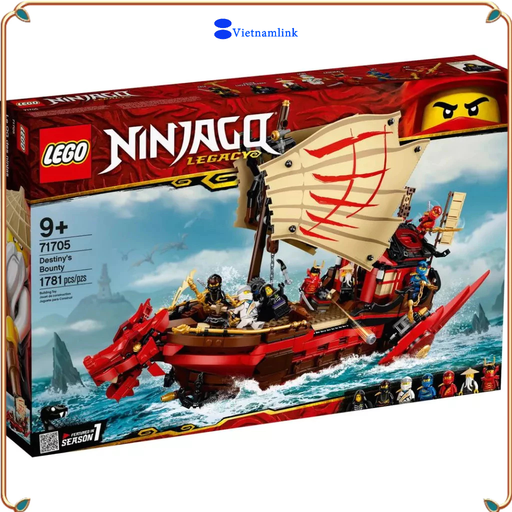 Giá thấp nhất trực tuyến LE GO 71705 Ninjago Destiny's Bounty Hàng mới, chính hãng 100%