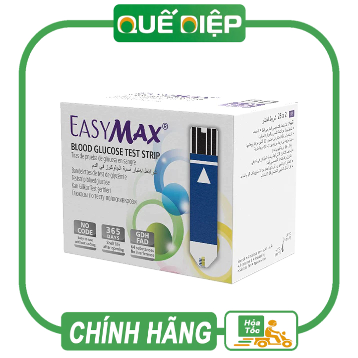 EASY MAX (25 QUE, 50 QUE) - Que thử đường huyết dùng cho máy EasyMax MU, Easy Max Tag, Easy Max Mini