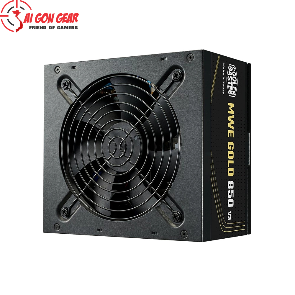 Nguồn máy tính Cooler Master MWE 850W Gold V3 | Cáp liền, ATX 3.1 (MPE-8506-ACAG-BEU)