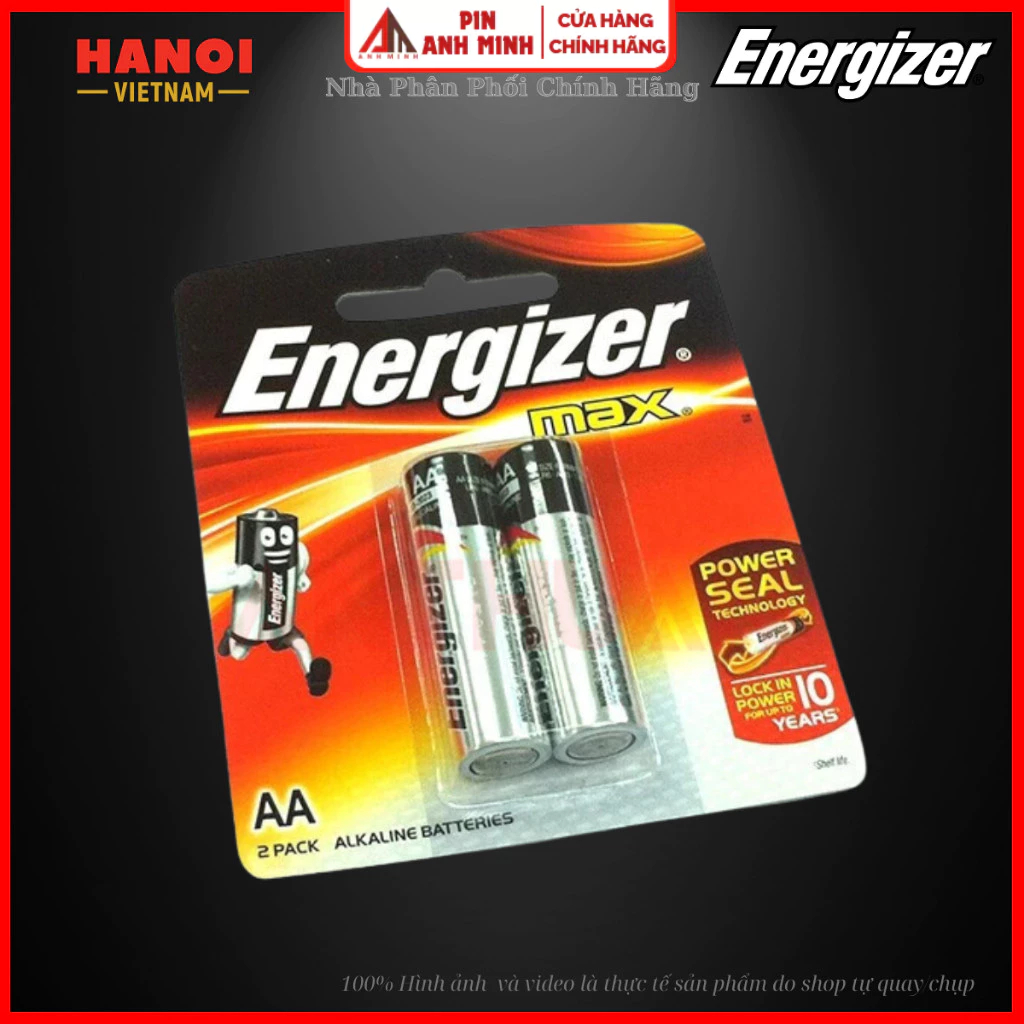 Pin Tiểu AA / 2A Energizer 1.5V Alkaline Pin khô siêu bền chất lượng cao cho đồ chơi, micro, đồng hồ