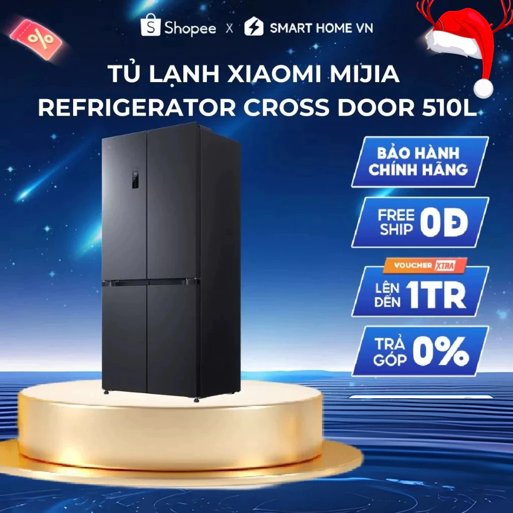 Tủ Lạnh Xiaomi Mijia Refrigerator Cross Door 510L | Làm Lạnh Nhanh | Tiết Kiệm Năng Lượng | Bảo Hành