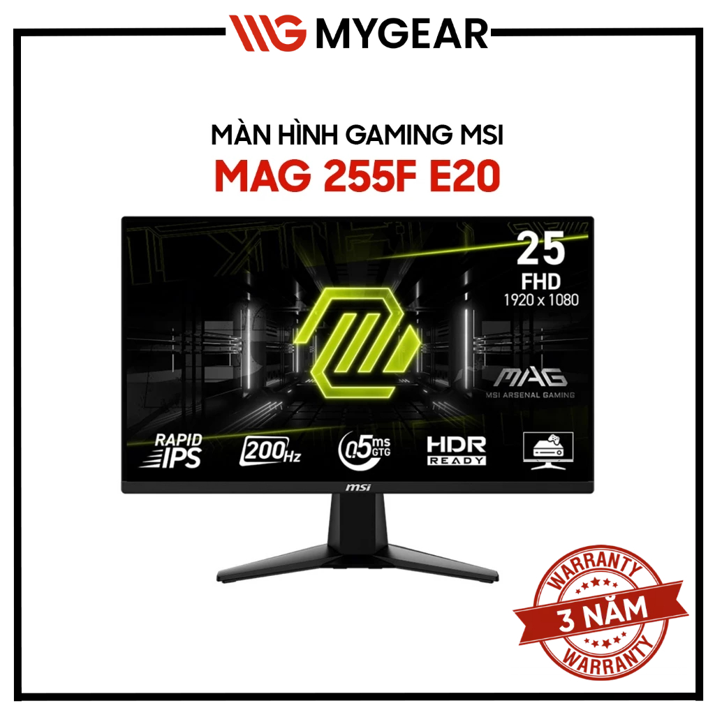Màn hình Gaming MSI 255PXF 255F E20 G255F / 256F 24.5 inch FHD IPS 180-300Hz - Chính Hãng