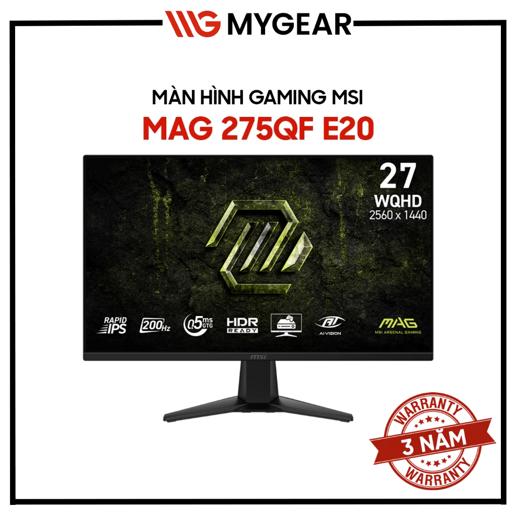 Màn hình Gaming MSI MAG 275QF E20 274QF X24 27 Inch WQHD IPS 180-240hz - Chính Hãng