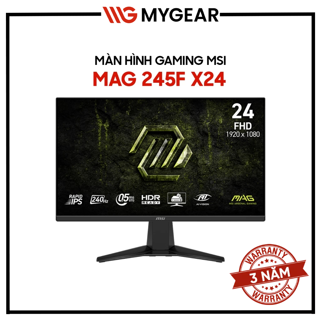 Màn hình Gaming MSI MAG 245F X24 / 272F X24 24 - 27 inch FHD 240Hz 0.5ms Rapid IPS HDR Ready