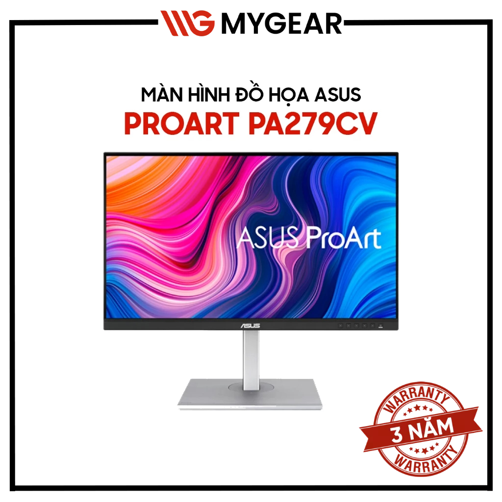 Màn Hình Đồ Họa ASUS ProArt PA279CV 27 inch 4K IPS 100% sRGB ΔE<2 USB-C 65W - Chính Hãng