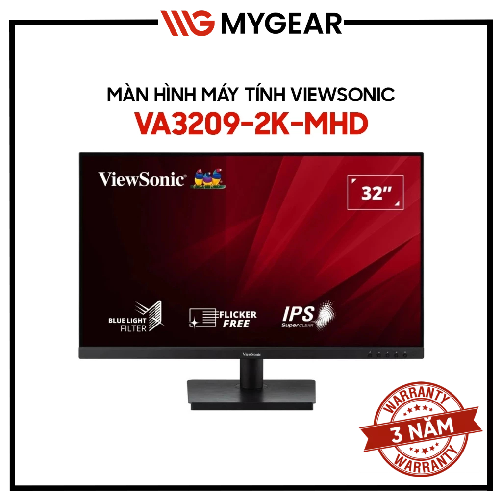 Màn hình ViewSonic VA3209-2K-MHD 32 inch 2K QHD 75Hz 4ms IPS SuperClear - Bảo hành 36 tháng