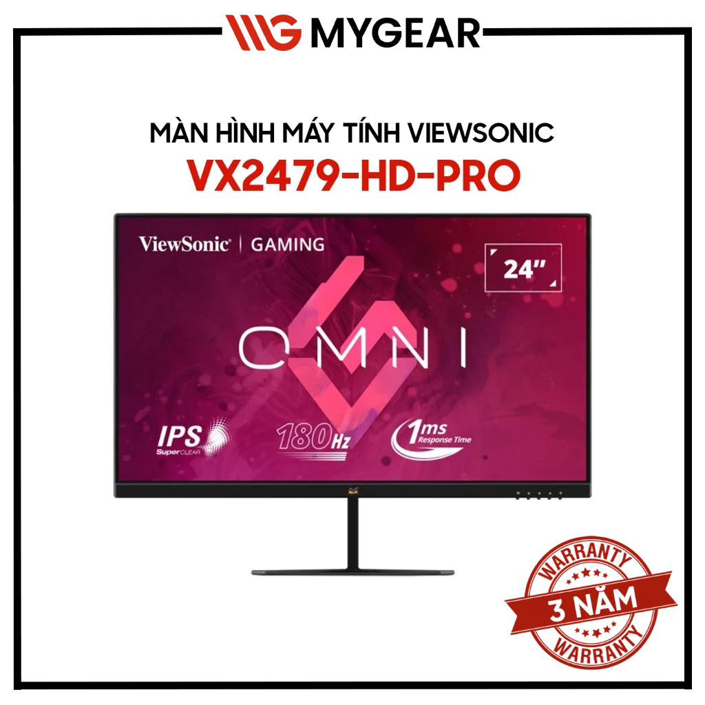 Màn Hình Gaming ViewSonic VX2479-HD-PRO 180Hz / VX2457A-HD-PRO 170Hz 24 inch FHD 1ms IPS HDR10