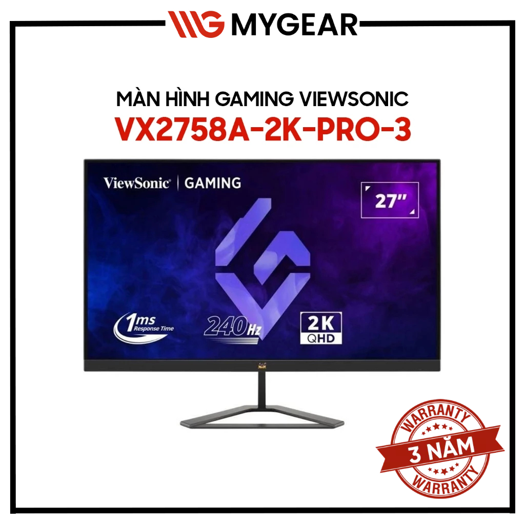 Màn hình Gaming ViewSonic VX2758A-2K-PRO-2 3 4 27 Inch 2K IPS 185Hz - New Chính Hãng