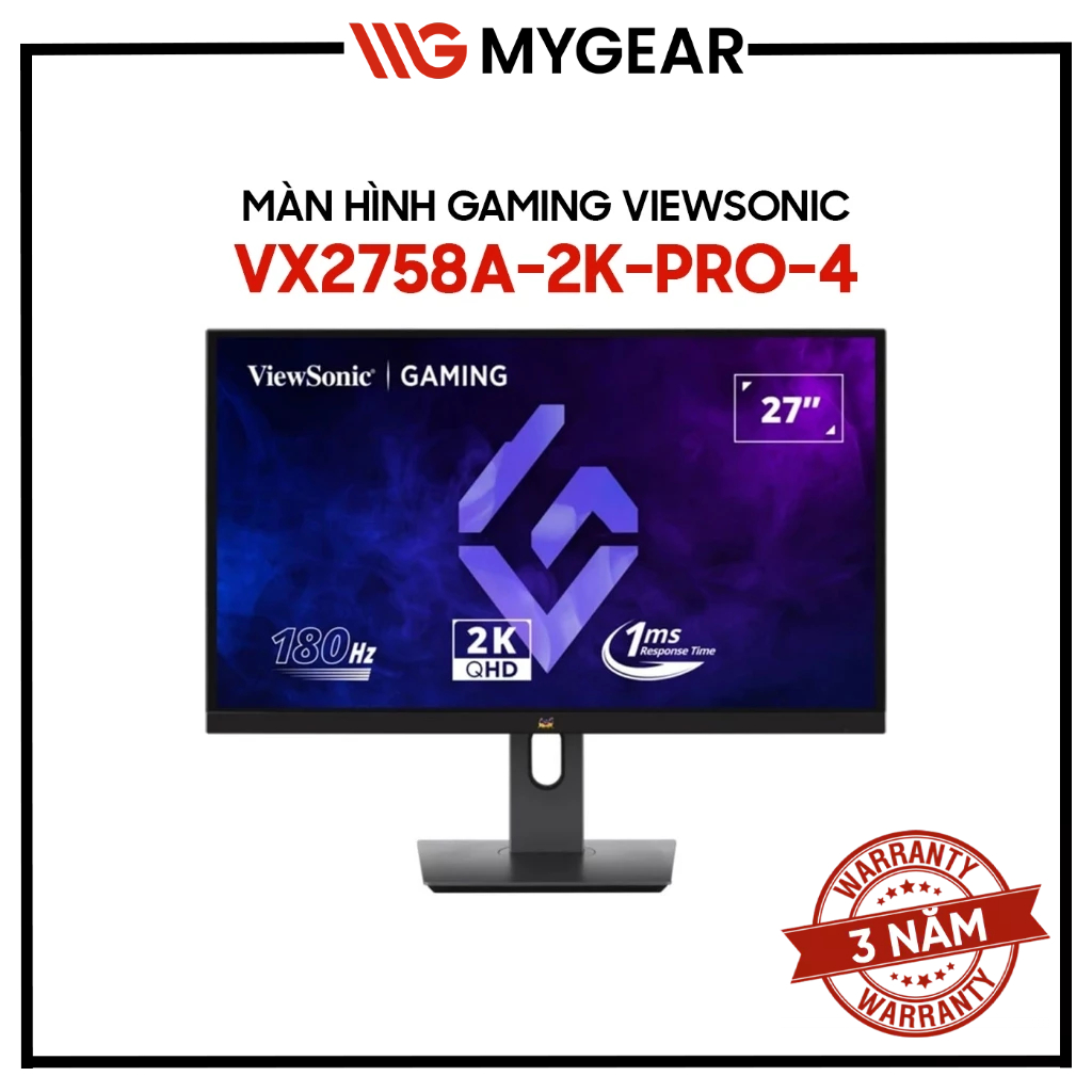 Màn hình Gaming ViewSonic VX2758A-2K-PRO-4 27 Inch 2K IPS 185Hz - New Chính Hãng