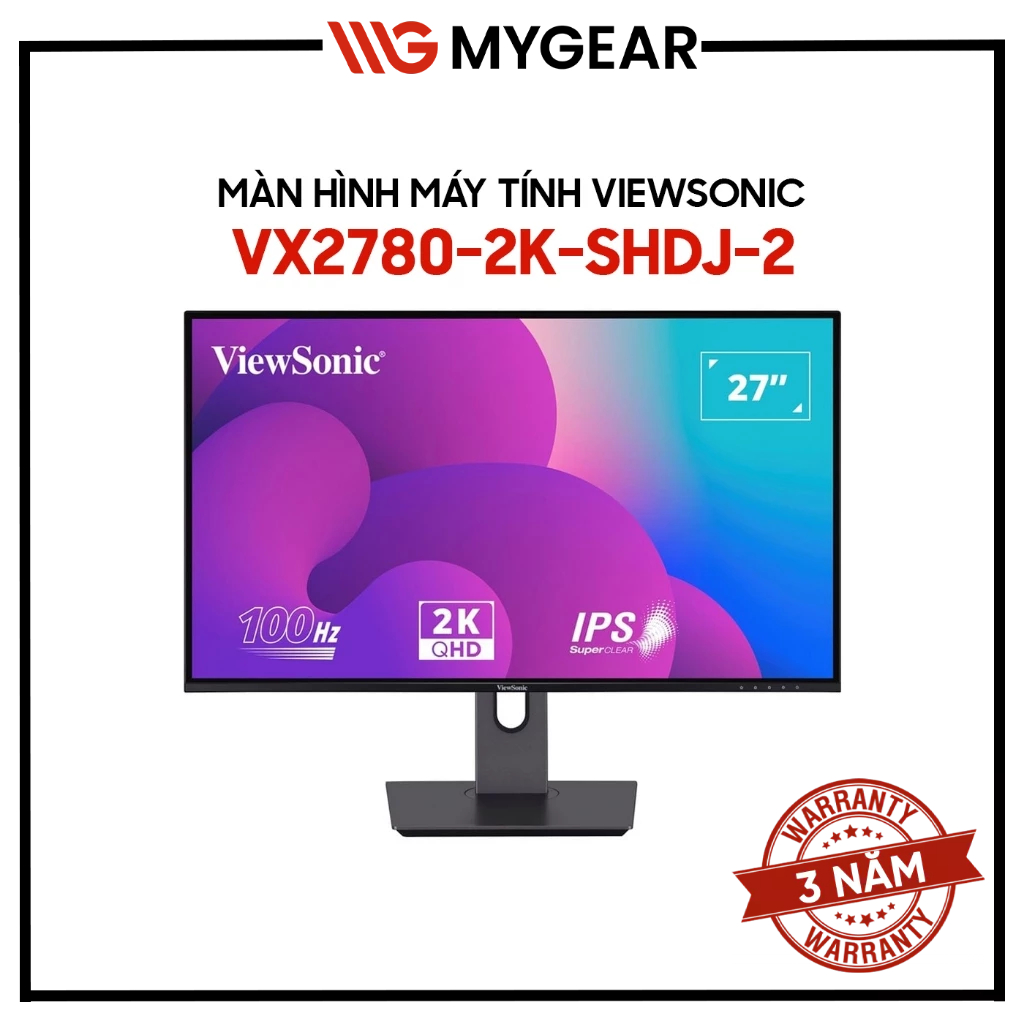 Màn Hình Máy Tính Viewsonic VX2780-2K-SHDJ-2 27 inch 2K IPS 75Hz - Chính Hãng