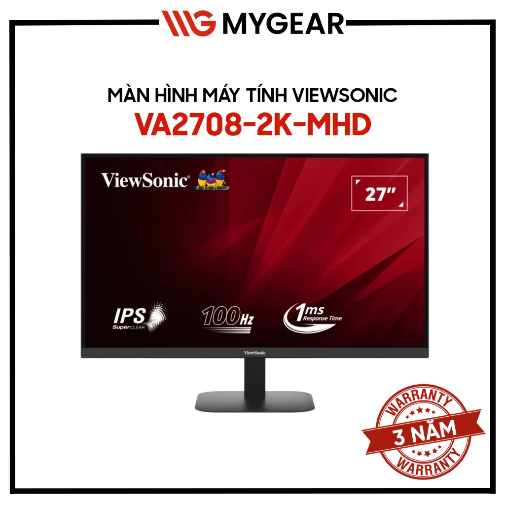 Màn Hình Máy Tính Viewsonic VA2708-2K-MHD 27 Inch QHD 2K 100Hz - Chính Hãng