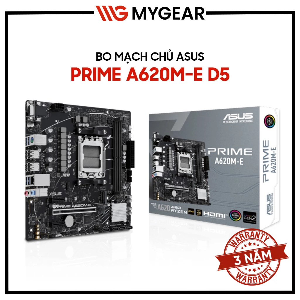 Mainboard ASUS PRIME A620M-E DDR5 Hỗ Trợ AMD Ryzen 7000/8000/9000