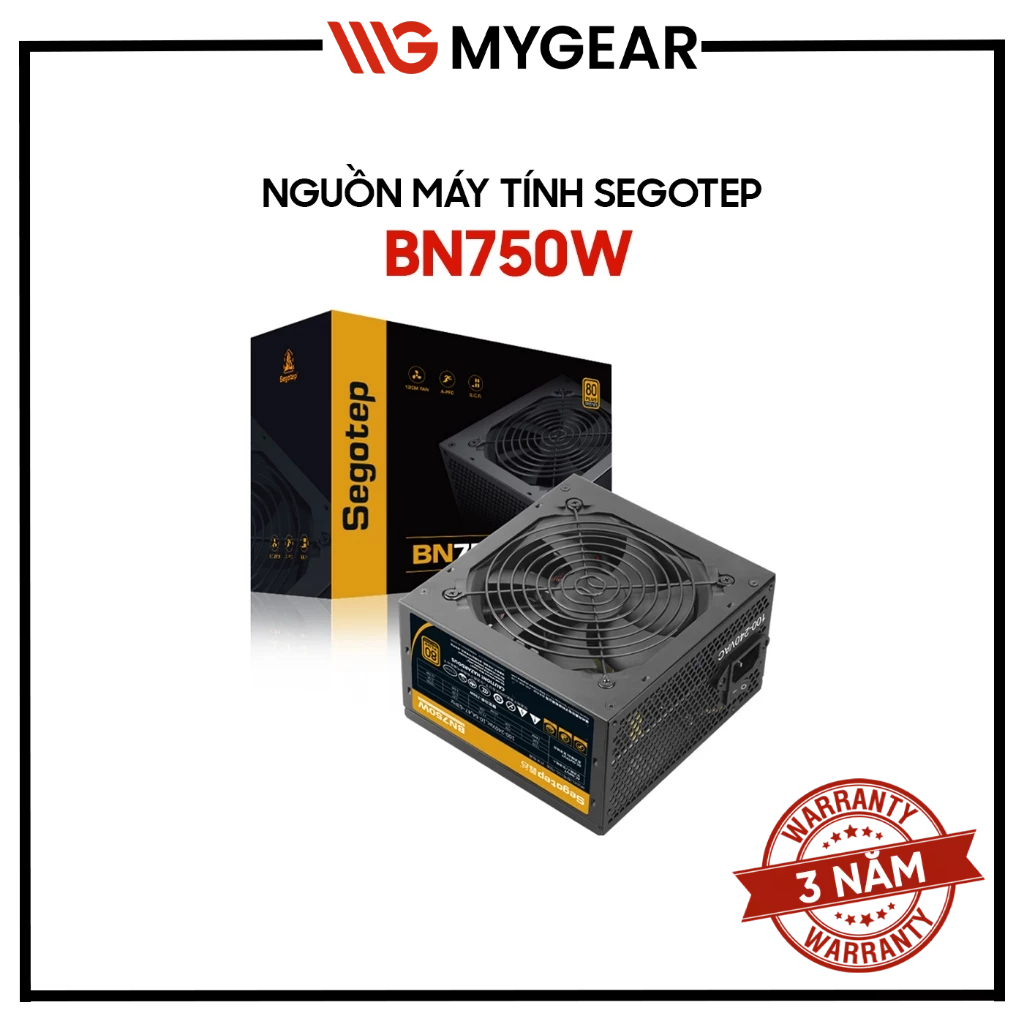 Nguồn máy tính Segotep BN750W 80 Plus Bronze ATX 3.0 PCIe 5.1 Chính Hãng