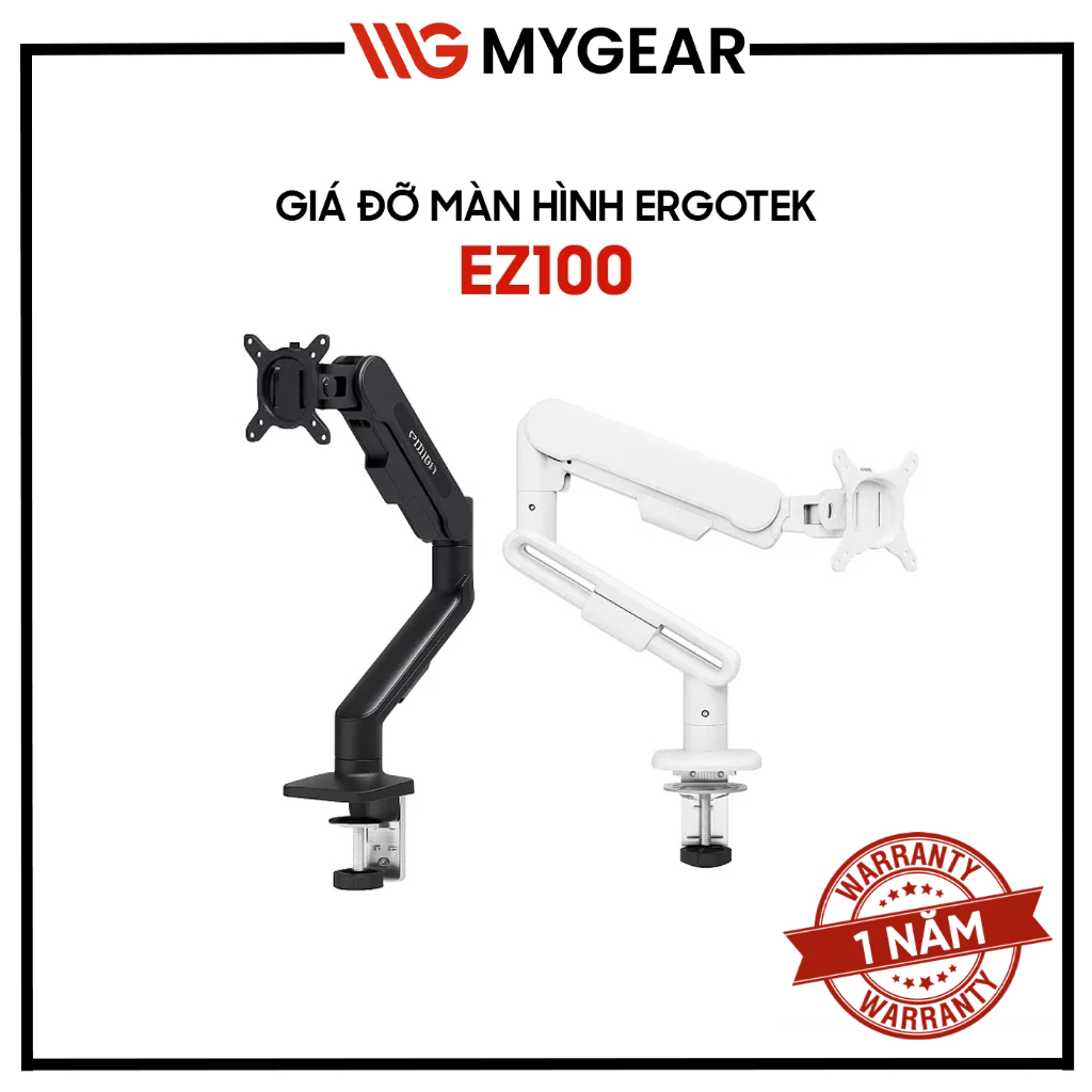 Giá Treo Màn Hình Ergotek EZ100 Màu Trắng/Đen Đen Hỗ Trợ (27 - 40 inch)