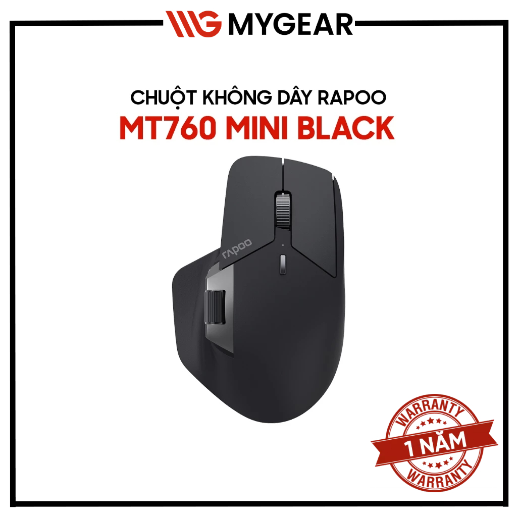 Chuột không dây Rapoo MT760 / MT760M Mini / MT560 Đen Chính hãng - Bảo hành 12 tháng