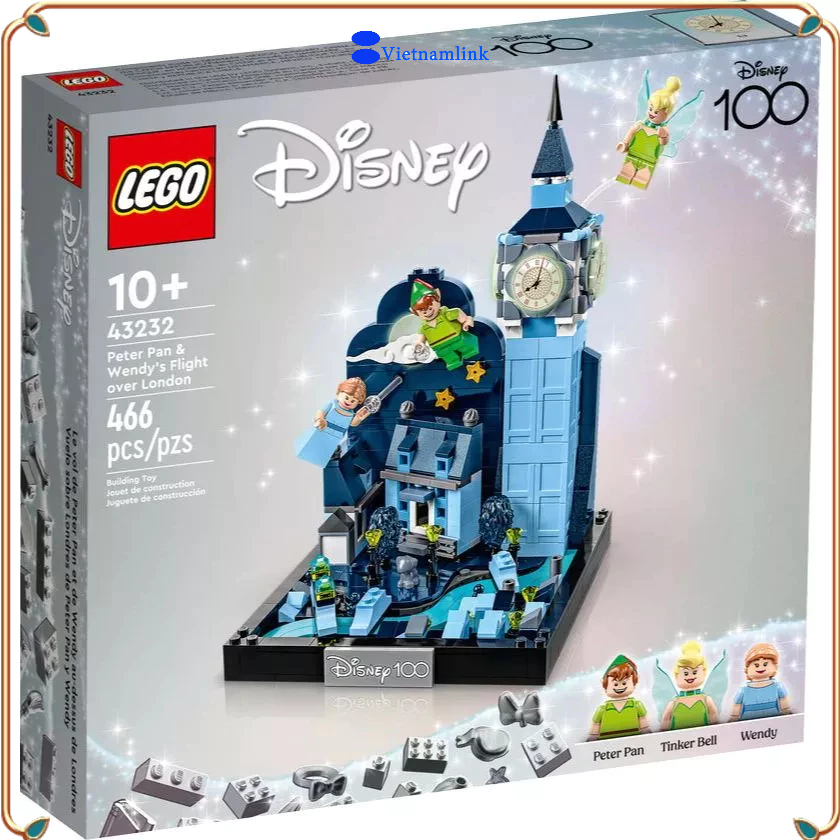 LE GO 43232 Disney Chuyến bay của Peter Pan & Wendy bên trên London  Hàng mới, chính hãng 100%