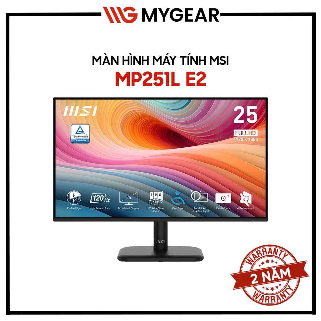 Màn hình Văn Phòng MSI PRO MP251L E2 24.5 inch FHD 120Hz 1ms IPS