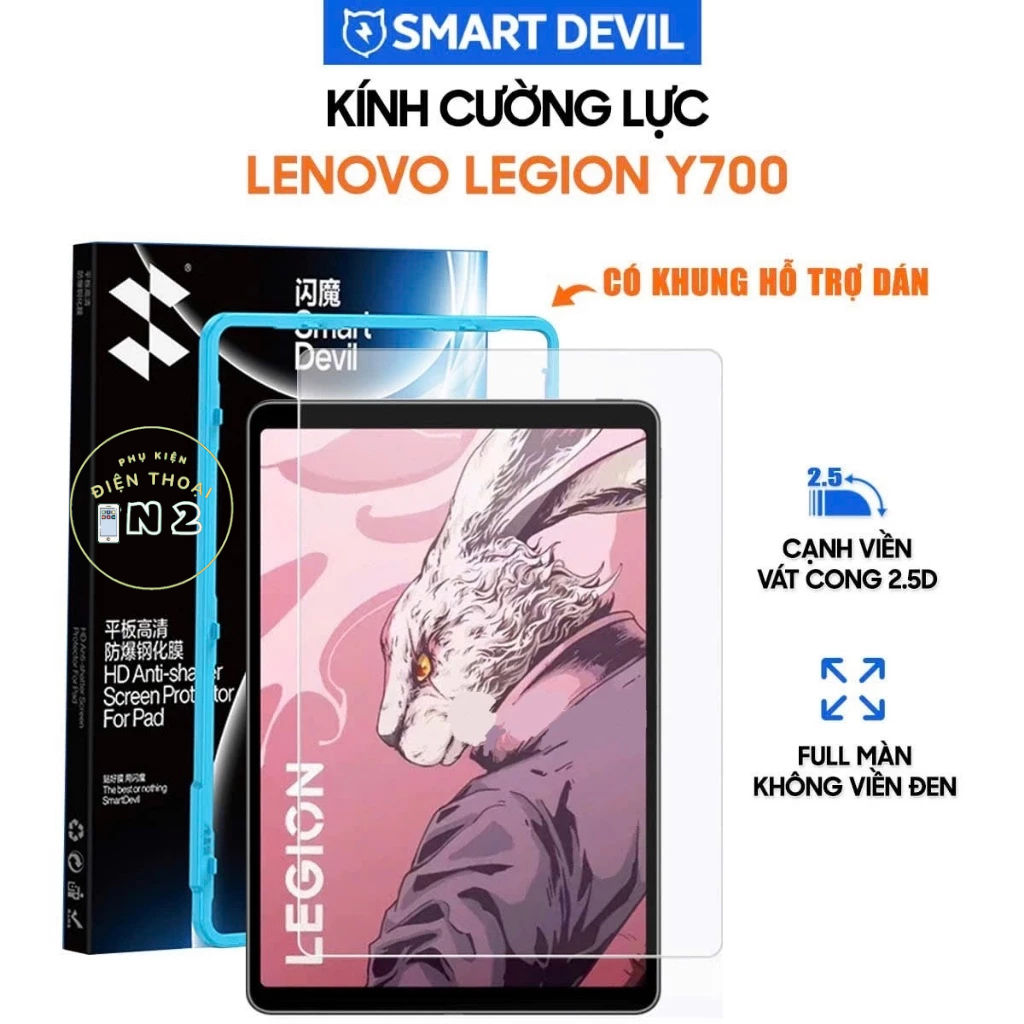 Kính Cường Lực Smart Devil Lenovo Legion Y700 Gen 4 (8 elite) Gen 3 2025 / Y700 2023 2022 Siêu Mượt
