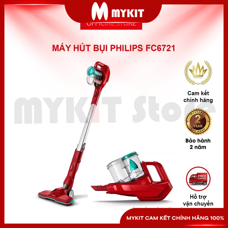 Máy hút bụi không dây dạng cán Philips FC6721 - Mykit Store