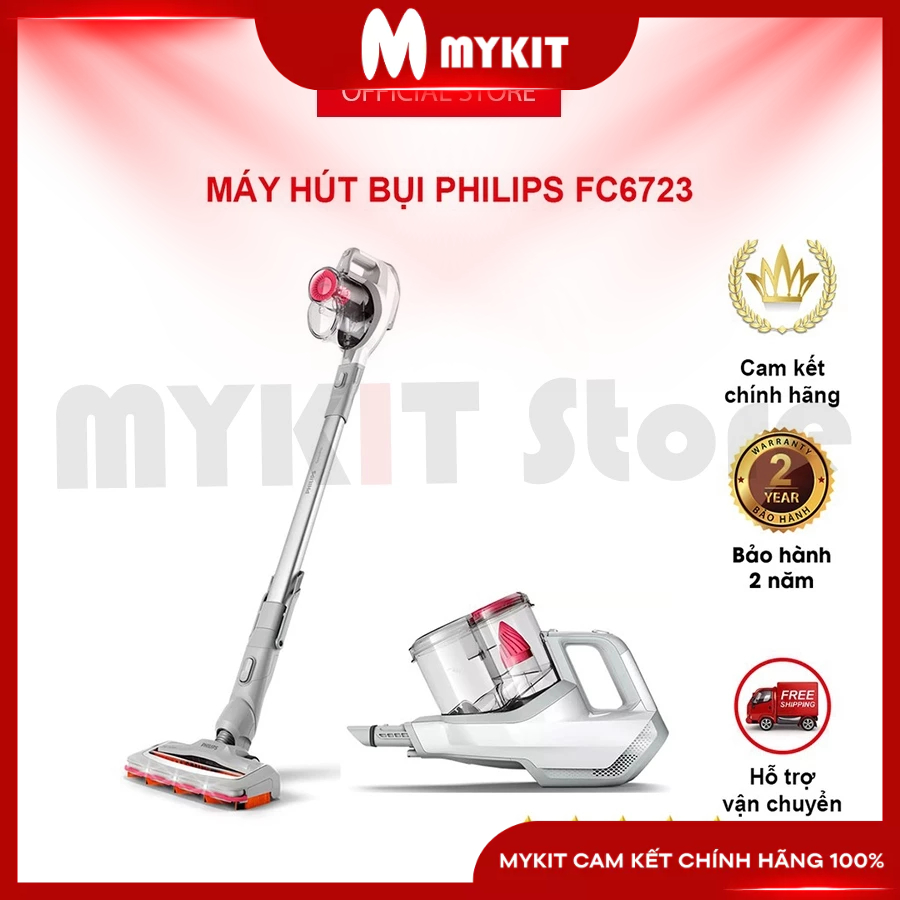 Máy hút bụi không dây dạng cán Philips FC6723 - Mykit Store