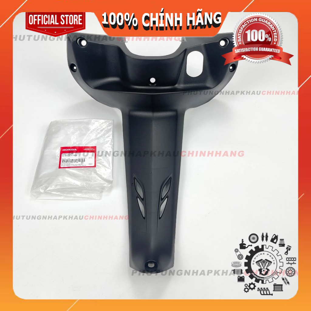 Yếm ổ khóa nhựa nhám Wave RSX100 chính hãng, Ốp ống yếm trung tâm RSX siêu nhân - 64320KVRV80