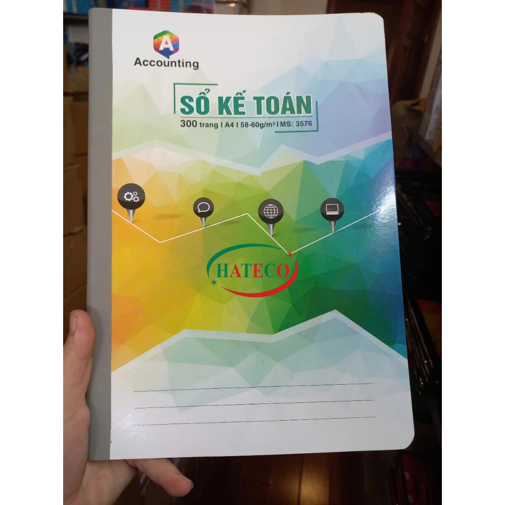 2 QUYỂN Sổ kế toán tổng hợp A4 300 - 200 trang Hải Tiến - Sổ A4
