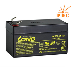 Ắc Quy Kín Khí (VRLA AGM) LONG 12V-1.2Ah (20HR), WP1.2-12, F1 - (PDC-TECH)